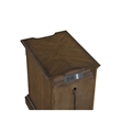 Chairside End Table- 22 Inch- 1 Glass Door w USB A and C Ports