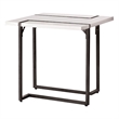 Side End Table- Black Steel Sled Base- 22 Inch
