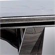 Side End Table- 24 Inch Faux Marble Top- V-Style Chrome Pedestal