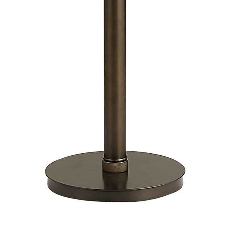Modern Floor Lamp with Dome Metal Shade- 59 Inch Dark Bronze