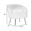 Accent Chair- Curved Open Back- Teal Blue Velvet- Gold Metal Legs