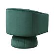 Swivel Accent Chair- Barrel Channel Stitched Velvet- Green