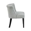 Accent Chair- Vertical Accents on Curved Back- Gray Polyester