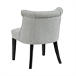 Accent Chair- Vertical Accents on Curved Back- Gray Polyester