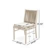 Orry Dining Side Chair Set of 2- Sand Brown Roped Back- Acacia Wood