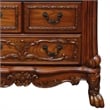 Benjara Wooden Chest With 5 Drawers and 2 Door Cabinets- Cherry Oak Brown
