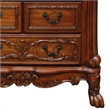 Benjara Wooden Chest With 5 Drawers and 2 Door Cabinets- Cherry Oak Brown