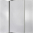 Benjara Accordion Style Plastic Inserts 3 Panel Room Divider with Casters- Gray