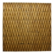 Benjara Modern Style Wooden Wall Decor with Patterned Carving- Large- Gold