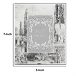 Benjara Modern Etched Wooden Photo Frames- Large- Set of 4- Silver
