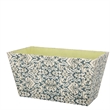 Benjara Rectangular Containers with Narrow Bottom (Set of 3)- Blue and Beige