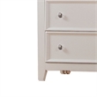 Benjara Contemporary Five Drawers Wooden Chest with Tapered Legs- White