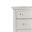 Benjara Contemporary Five Drawers Wooden Chest with Tapered Legs- White