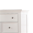 Benjara Contemporary Five Drawers Wooden Chest with Tapered Legs- White