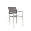 Benjara Aluminum 7 piece Modern Outdoor Dining Set In White/Gray