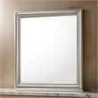Benjara Square Molded Wooden Frame Dresser Mirror- Antique Silver