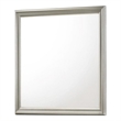 Benjara Square Molded Wooden Frame Dresser Mirror- Antique Silver