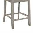 Brian 23 Inch Set of 2 Counter Chairs-Crossbuck Backrest-Rustic Gray Wood-Brown