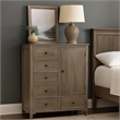 Benjara 4 Drawer Transitional Wooden Chest with Grain Details- Gray