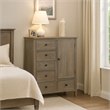 Benjara 4 Drawer Transitional Wooden Chest with Grain Details- Gray