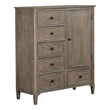 Benjara 4 Drawer Transitional Wooden Chest with Grain Details- Gray