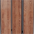 Benjara 3 Panel Foldable Wooden Screen with Grain Details- Brown