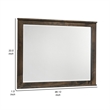 Benjara Bora 34 x 46 Dresser Mirror- Square- Solid Reclaimed Wood- Rustic Gray
