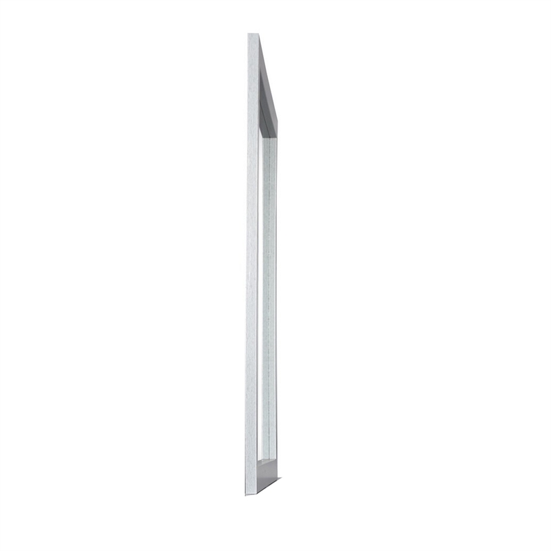 Benjara Moko 40 x 40 Dresser Mirror- Square- Modern Style- Gray Finished Frame