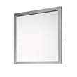 Benjara Moko 40 x 40 Dresser Mirror- Square- Modern Style- Gray Finished Frame
