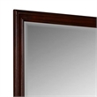 Benjara Umi 39 x 39 Dresser Mirror- Molded Design Solid Wood Cherry Square Frame