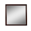 Benjara Umi 39 x 39 Dresser Mirror- Molded Design Solid Wood Cherry Square Frame