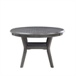 Benjara Isla 5 Piece Dining Table Set- Diamond Pattern- 4 Crossback Chairs- Gray