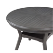 Benjara Isla 5 Piece Dining Table Set- Diamond Pattern- 4 Crossback Chairs- Gray