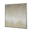 Benjara 39 x 39 Hand Painted Wall Art- Polyester Canvas- Wood- White and Gold