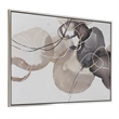 Benjara 35 x 47 L&scape Abstract Art Watercolor Oil Painting- Mixed Gray- Brown