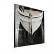 Benjara 47 x 59 Wall Art- Boat Painting - Black/White