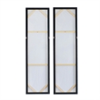 Benjara 20 x 71 Tall Framed Rectangular Oil Paintings Set of 2- White Abstract