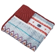 Benjara Pimi 50 x 60 Quilted Throw Blanket- Polyester Fill- Southwest Boho Style