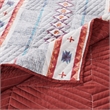 Benjara Pimi 50 x 60 Quilted Throw Blanket- Polyester Fill- Southwest Boho Style