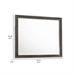 Benjara Zavi 32 x 40 Dresser Mirror- Rectangular- Glass- Nutmeg Brown Finish