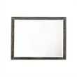 Benjara Zavi 32 x 40 Dresser Mirror- Rectangular- Glass- Nutmeg Brown Finish