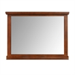 Benjara Lan 40 x 47 Dresser Mirror- Rectangular Tempered Glass- Classic Brown