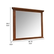 Benjara Lan 40 x 47 Dresser Mirror- Rectangular Tempered Glass- Classic Brown