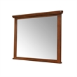 Benjara Lan 40 x 47 Dresser Mirror- Rectangular Tempered Glass- Classic Brown