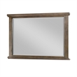 Benjara Lan 40 x 47 Dresser Mirror- Tempered Glass- Rectangular- Rustic Taupe