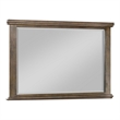 Benjara Lan 40 x 47 Dresser Mirror- Tempered Glass- Rectangular- Rustic Taupe
