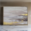 Benjara 59 x 59 Framed Canvas Oil Painting-Abstract Natural Fiber Gray/Gold/Blue