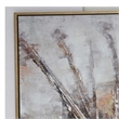 Benjara 40 x 59 Framed Canvas Oil Painting- Guitar- Natural Fiber- Gray & Brown