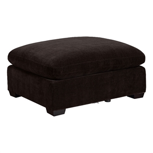 Benjara Lahe 41&quot Modular Ottoman- Tapered Legs- Cushioned- Soft Brown Fabric