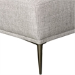 Benjara Kevin Sofa- Gray Chenille- Modern Track Arms- Solid Wood- 82 Inch